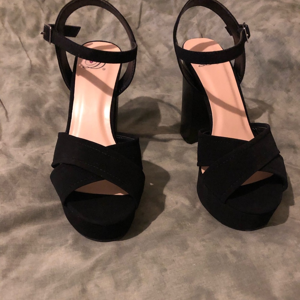 Black Velvet Heels